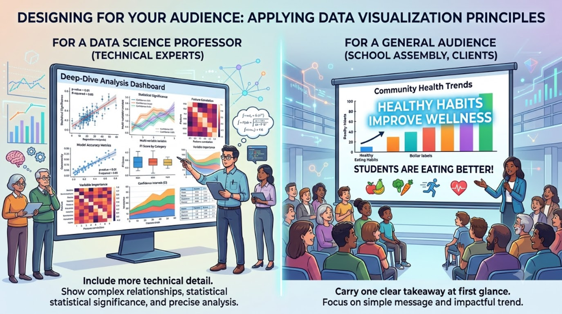 data analytics dashboard – example of applied data visualization principles