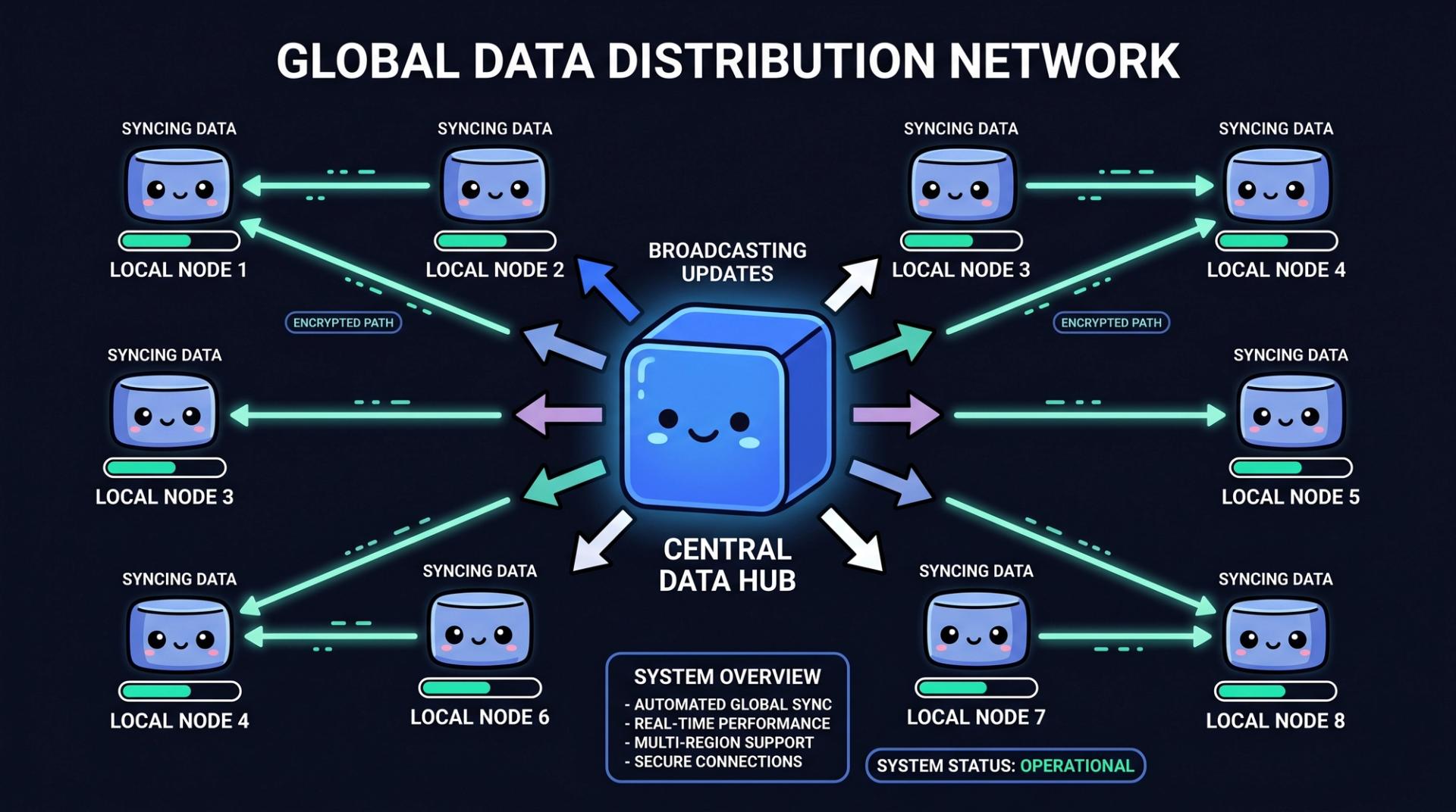 Distributed computing concept illustrating Spark big data tutorial.