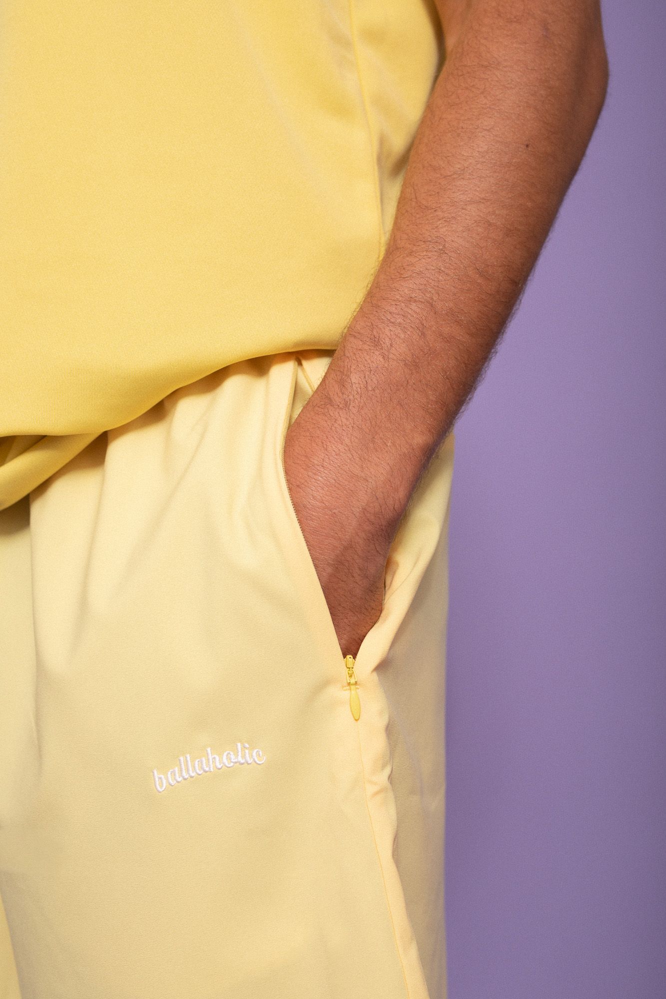 Aperture Zip Shorts — yellow/gray - Asphalt Chronicles