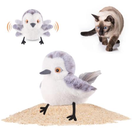 Product Image of Potaroma 4.0" Prince Sandpiper Cat Toy, Rechargeable Interactive Kitten Exercise