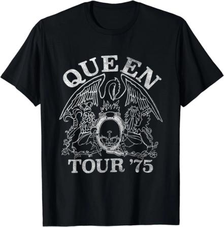 Product Image of Queen Official Tour 75 Crest Logo T-Shirt