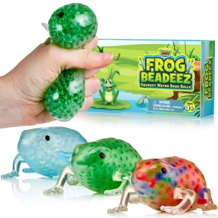 Product Image of YoYa Toys -  Frog Beadeez - Squishy Stress Balls (3 Pack)