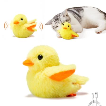 Product Image of Potaroma 4" Rechargeable Cat Toy, Flapping Duck with SilverVine Catnip