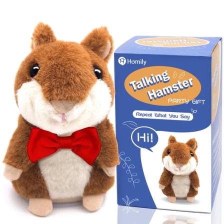 Product Image of Talking Hamster - Repeats What You Say - Plush Animal