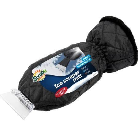 Product Image of SCRUBIT Ice Scraper with Glove, Windshield Scraper for Ice and Snow, Fleece Mitt