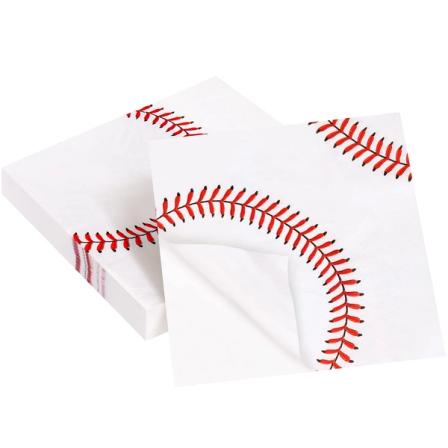 Product Image of 48 Pack - Baseball Napkins - 13 x 13 Inches