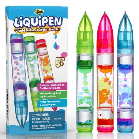 Product Image of Yoya Liquipen - Liquid Motion Bubbler Pens Sensory Toy (3 Pack)