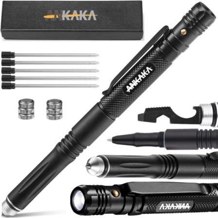 Product Image of 6-in-1 Tactical Pen: Self Defense, Flashlight, Ballpoint, Multi-Tool