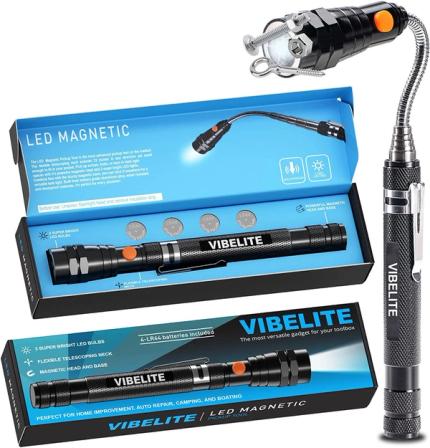 Product Image of VIBELITE Extendable Magnetic Flashlight & Magnet Pickup Tool