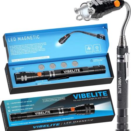 Product Image of VIBELITE Extendable Magnetic Flashlight & Magnet Pickup Tool
