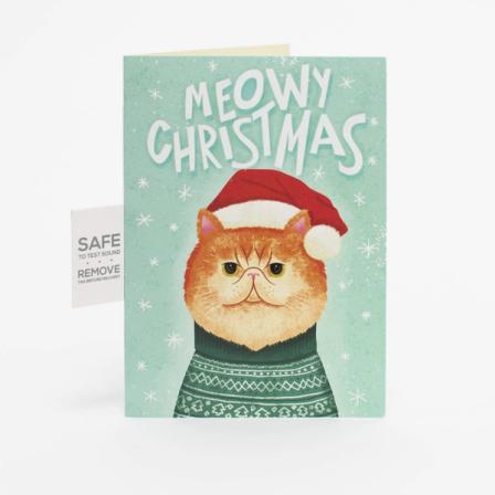 Product Image of Joker Meowy Christmas Prank Card - Meows Up To 3 Hours