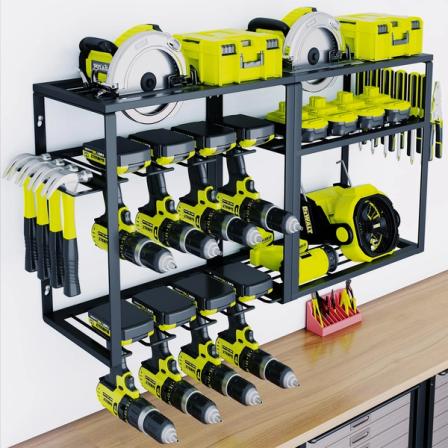 Product Image of KAFAHOM Power Tool Organizer, 8-Drill Holder, 6-Layer Heavy Duty Storage Rack
