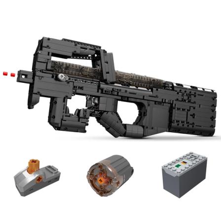 Product Image of Amplelife Building Blocks Gun Model - 1589 PCS Assault Rifle Models Kit - Adult Military Collectors