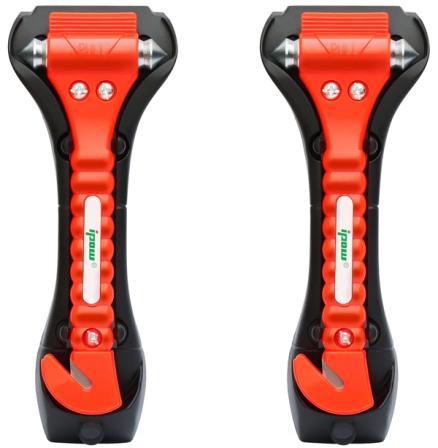 Product Image of IPOW - 2 Pack - Car Window Breaker - Seatbelt Cutter