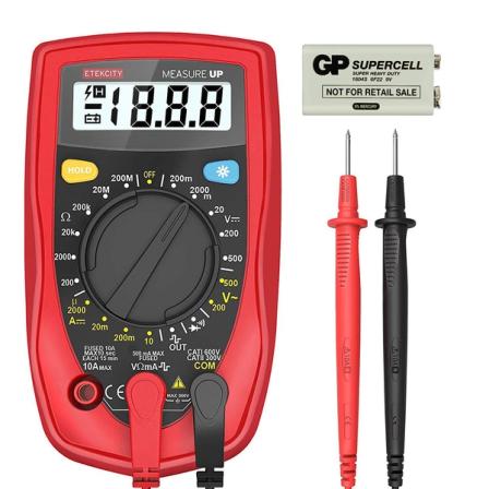 Product Image of Etekcity Digital Multimeter, MSR-R500, AC DC Voltmeter, Amp Ohm Current Meter