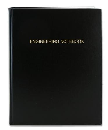 Product Image of BookFactory Engineering Notebook, 96 Pages, 4x4 Quad Ruled, 8x10, Smyth Sewn Hardbound