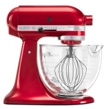 Product Image of KitchenAid 5-Qt. Artisan Design Series with Glass Bowl Candy Apple Red