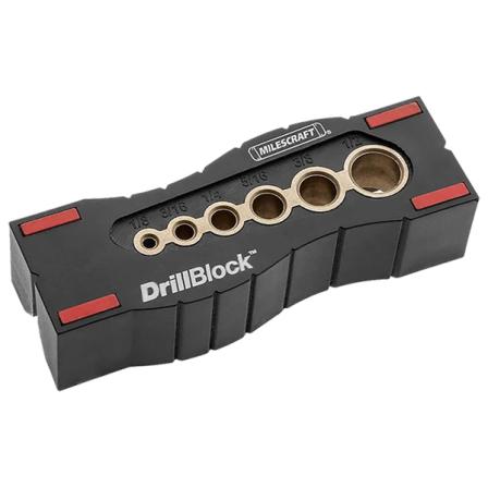 Product Image of Milescraft 1312 Drill Block - Handheld Guide for 6 Drill Bit Sizes