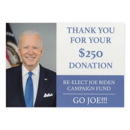 Product Image of Crazy Novelty Guy 10-Pack Prank Postcards, Joe Biden Re-Election Gags