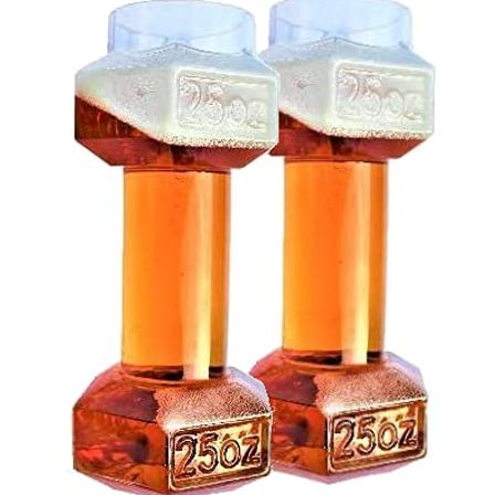 Product Image of Dumbbell beer glasses - set of 2 mugs