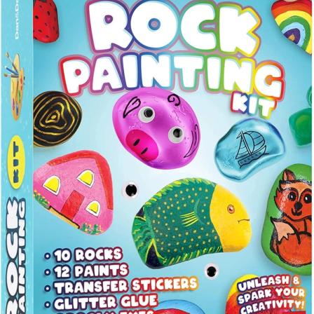 Product Image of Kids Rock Painting Kit - Craft Art Set for Ages 6-12