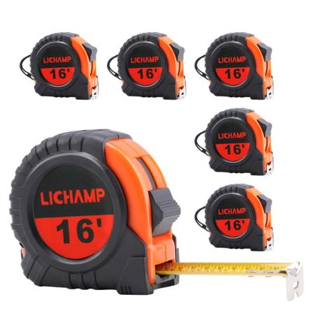 Product Image of LICHAMP 16 ft Tape Measure 6 Pack, Easy Read with 1/8 Fractions
