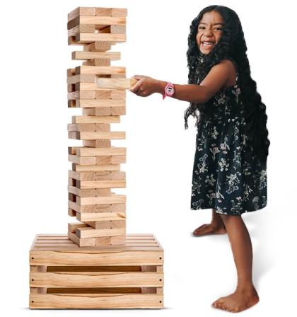 Product Image of Giant Tower Game - 60 Large Blocks - Storage Crate/Outdoor Game