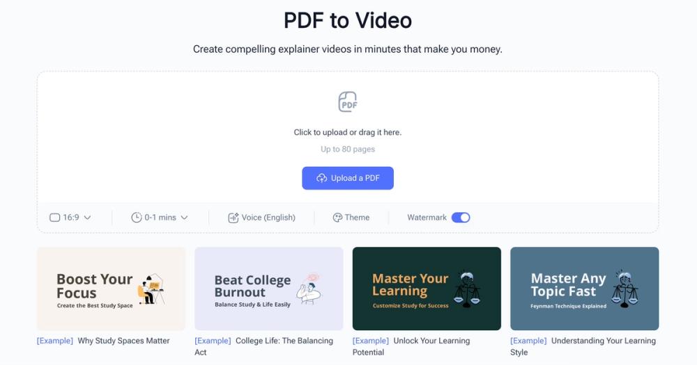 image of PDF to Video