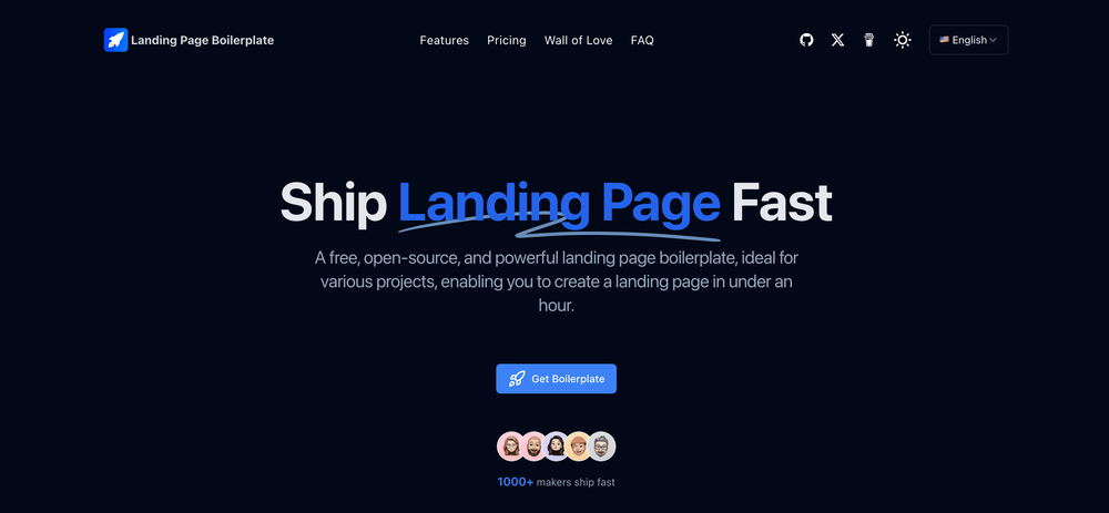 image of Landing Page Boilerplate