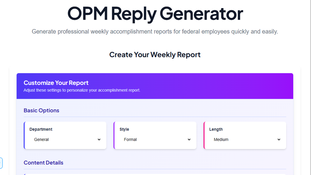 image of OPM Reply Generator