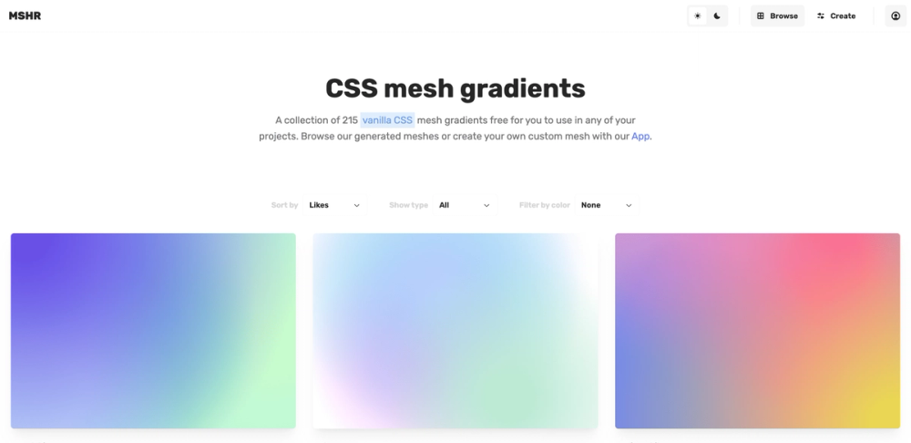 image of CSS mesh gradients