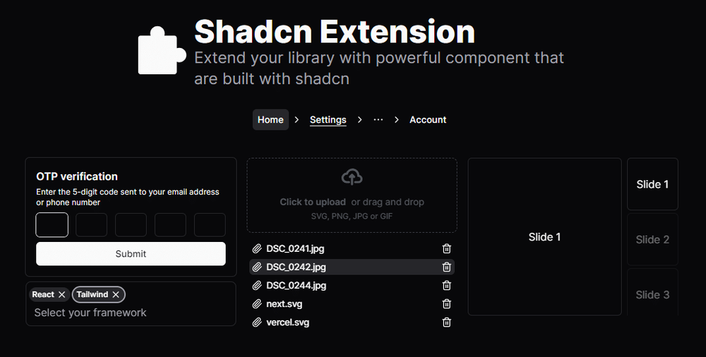 image of Shadcn Extension