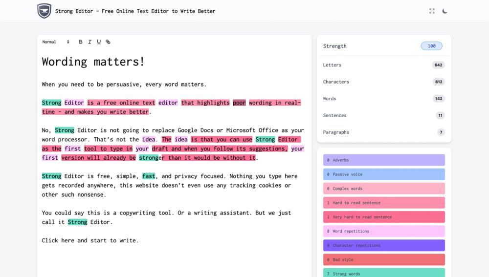 image of Strong Editor