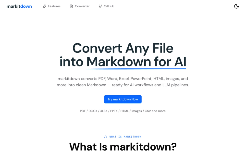 image of MarkItDown image of MarkItDown