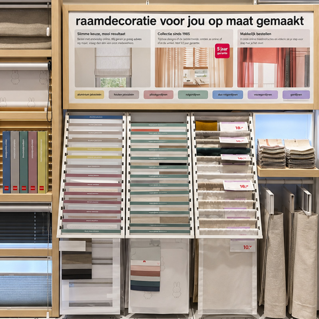 raamdecoratie in de winkel