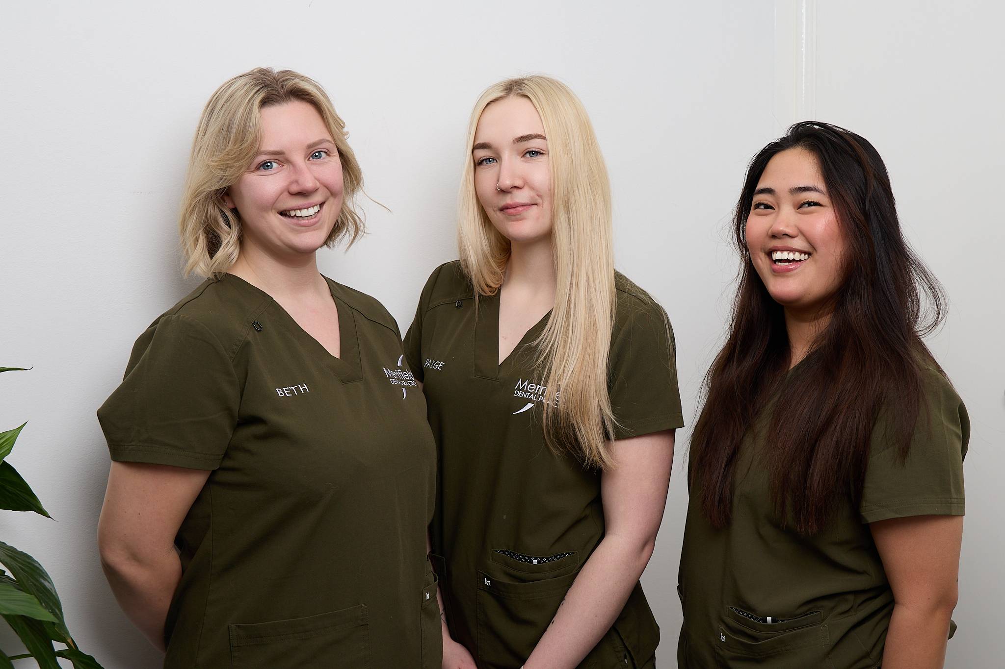 Our dental nursing team smiling together
