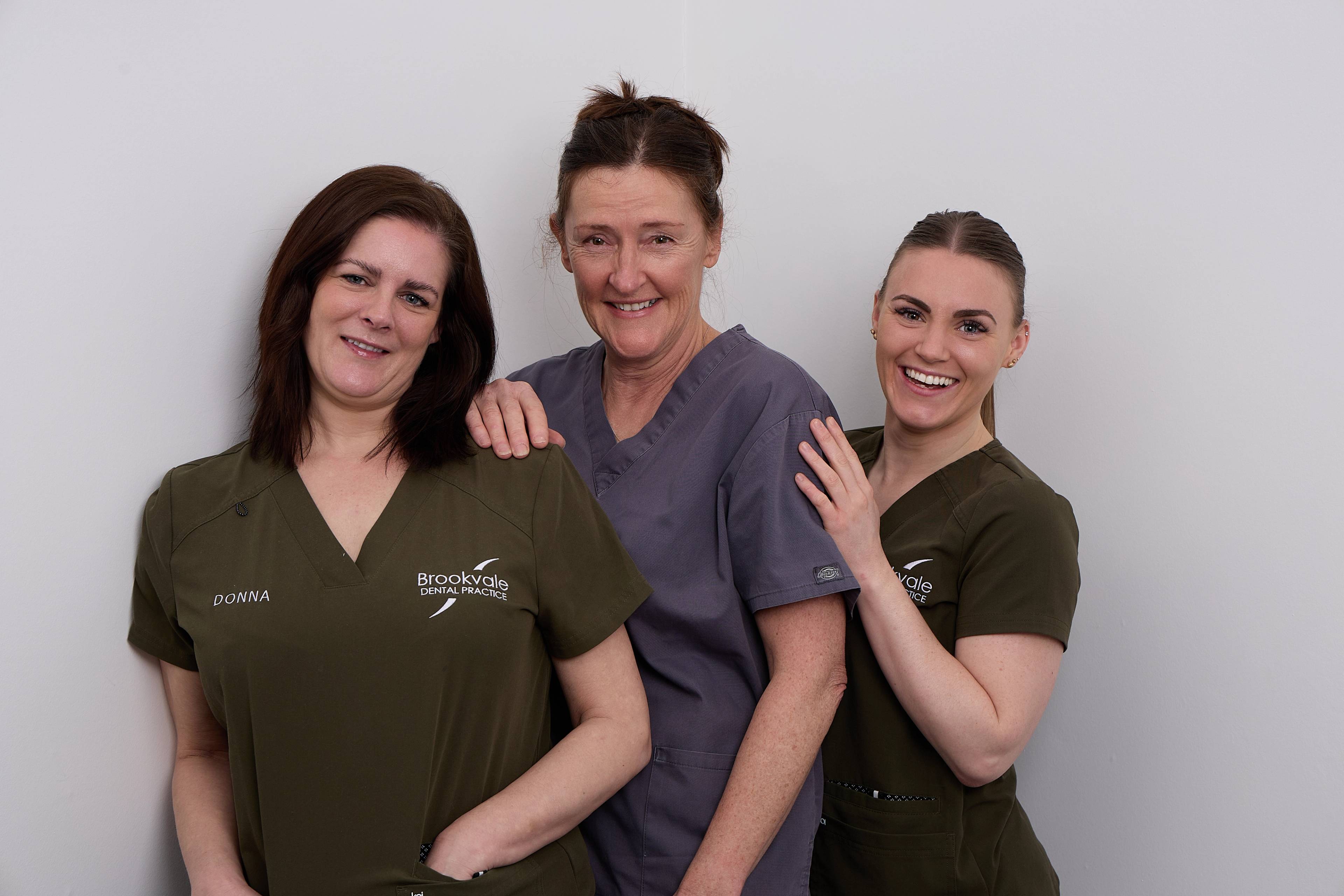 Two of our dental nurses with dentist Rachel Patten