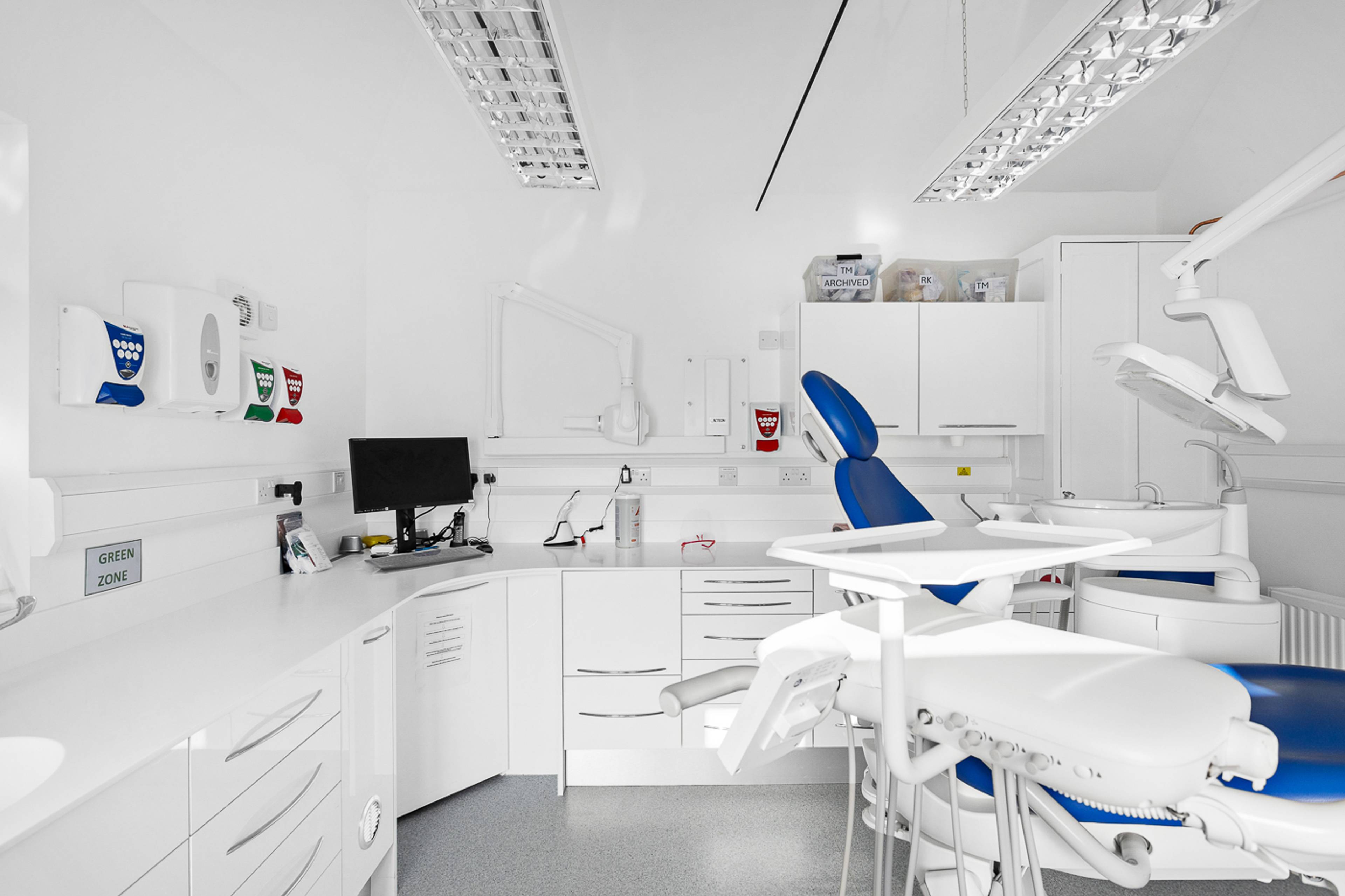 A bright treatment room at our practice