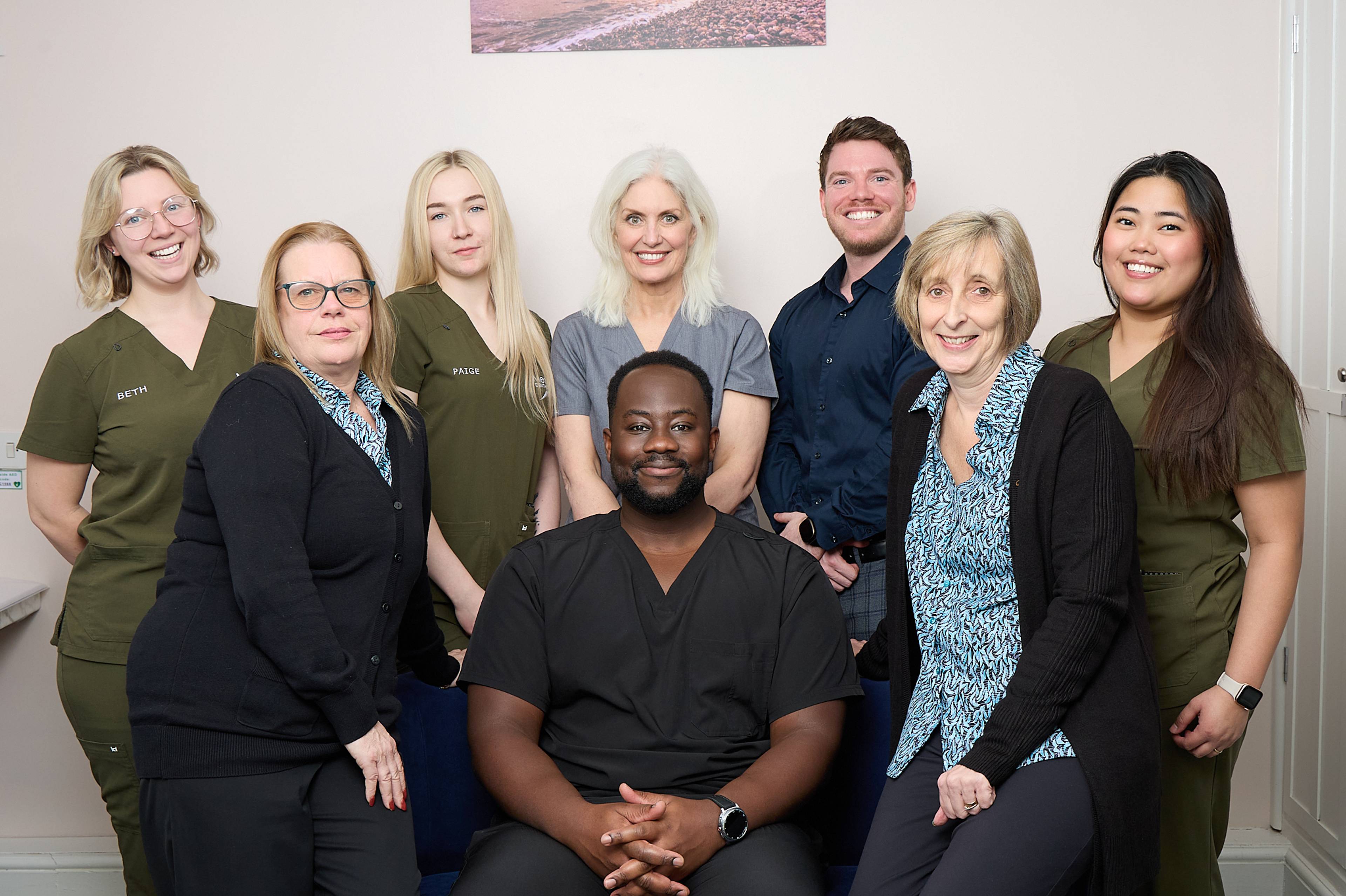 Michael Anaman and the team smiling together