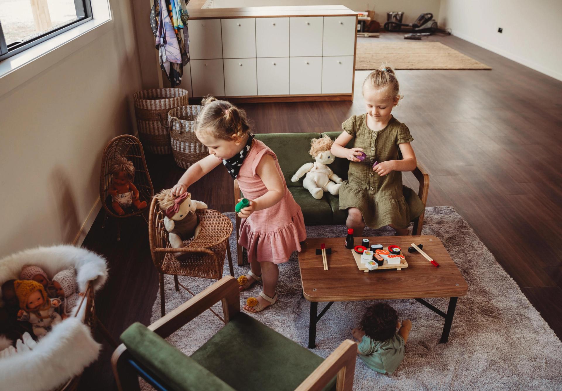 Children engaging in play based learning