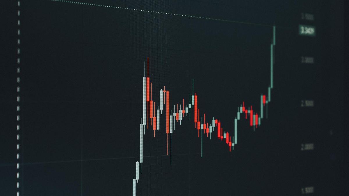 Analyzing a bullish financial chart highlighting a significant upward trend in the market.