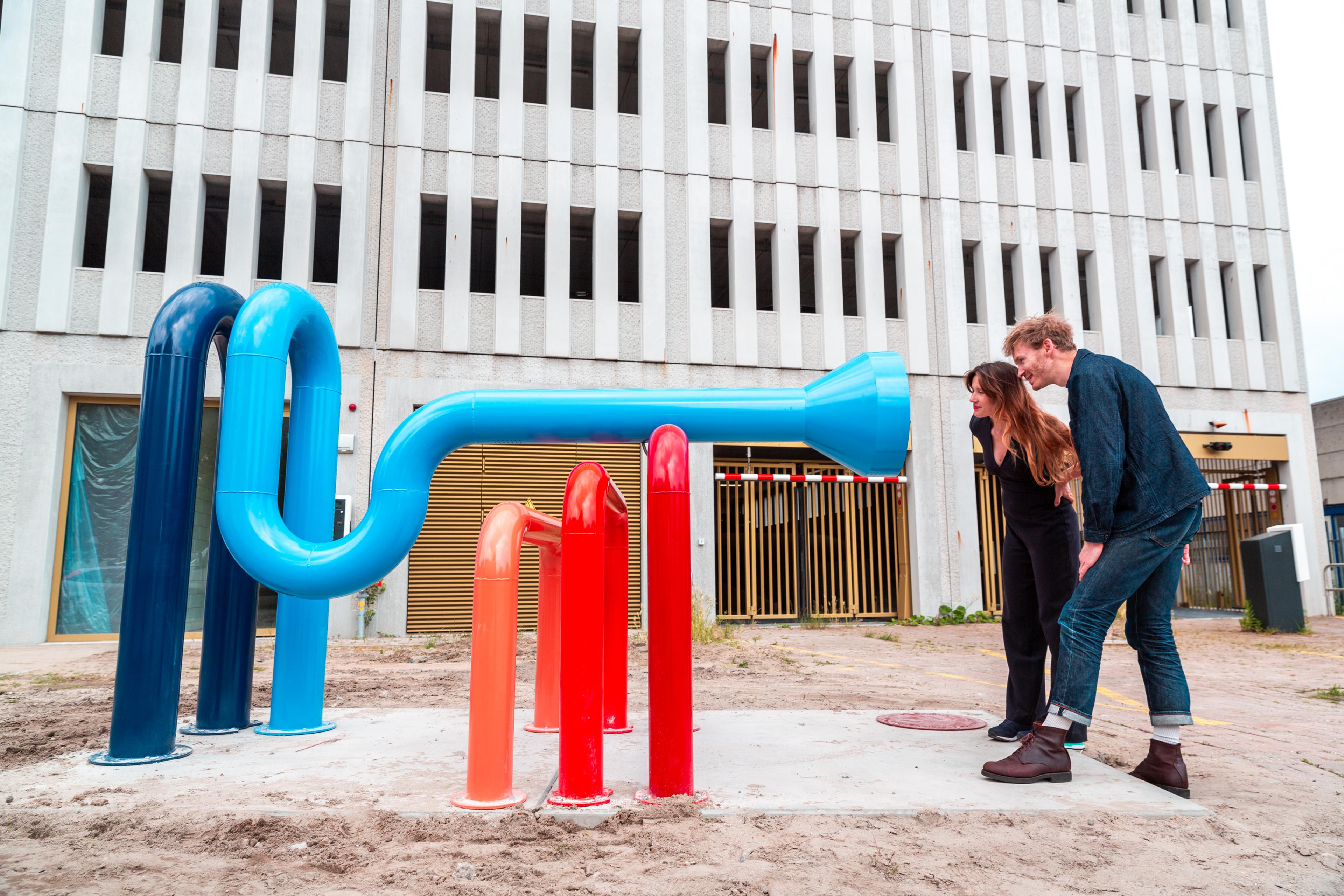 Inkijkje onder de grond, bij de WKO op de Grasweg