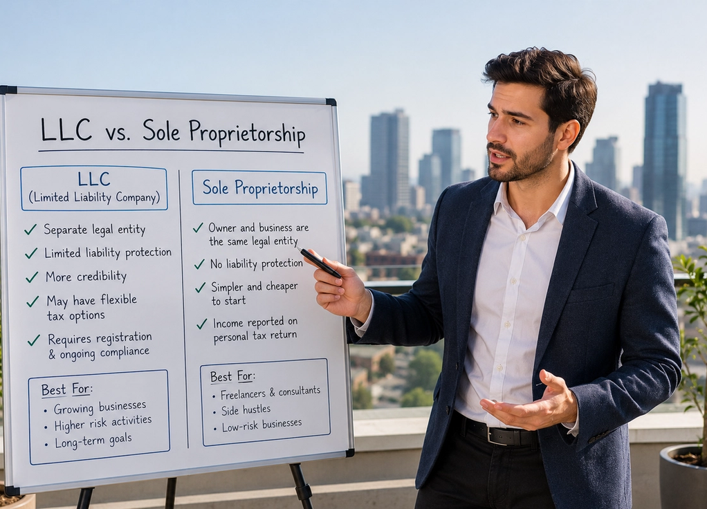 The Real Difference Between an LLC and a Sole Proprietorship