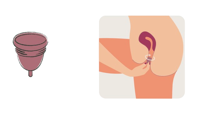 menstrual cup and application
