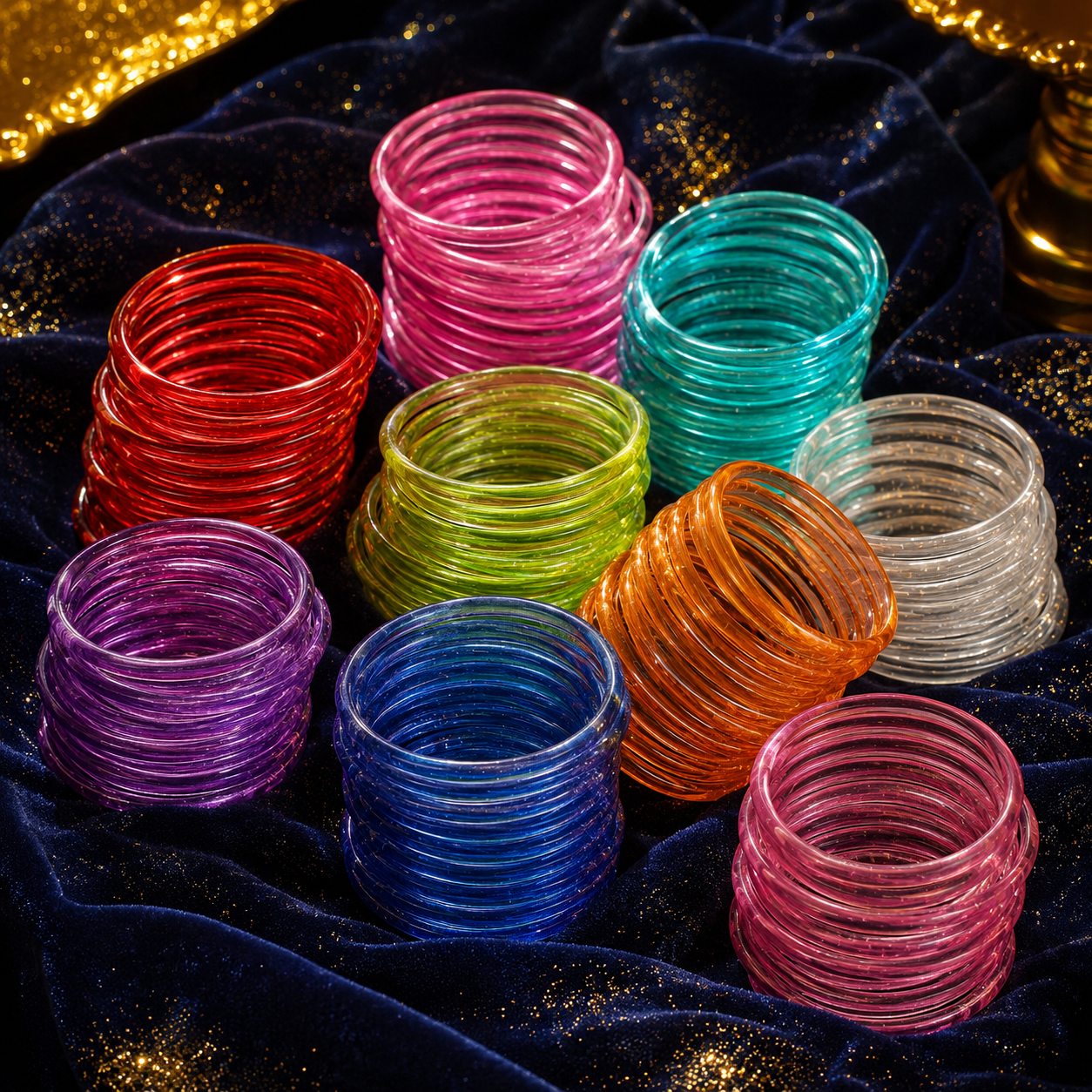 Jelly Bangles — available in multiple colours