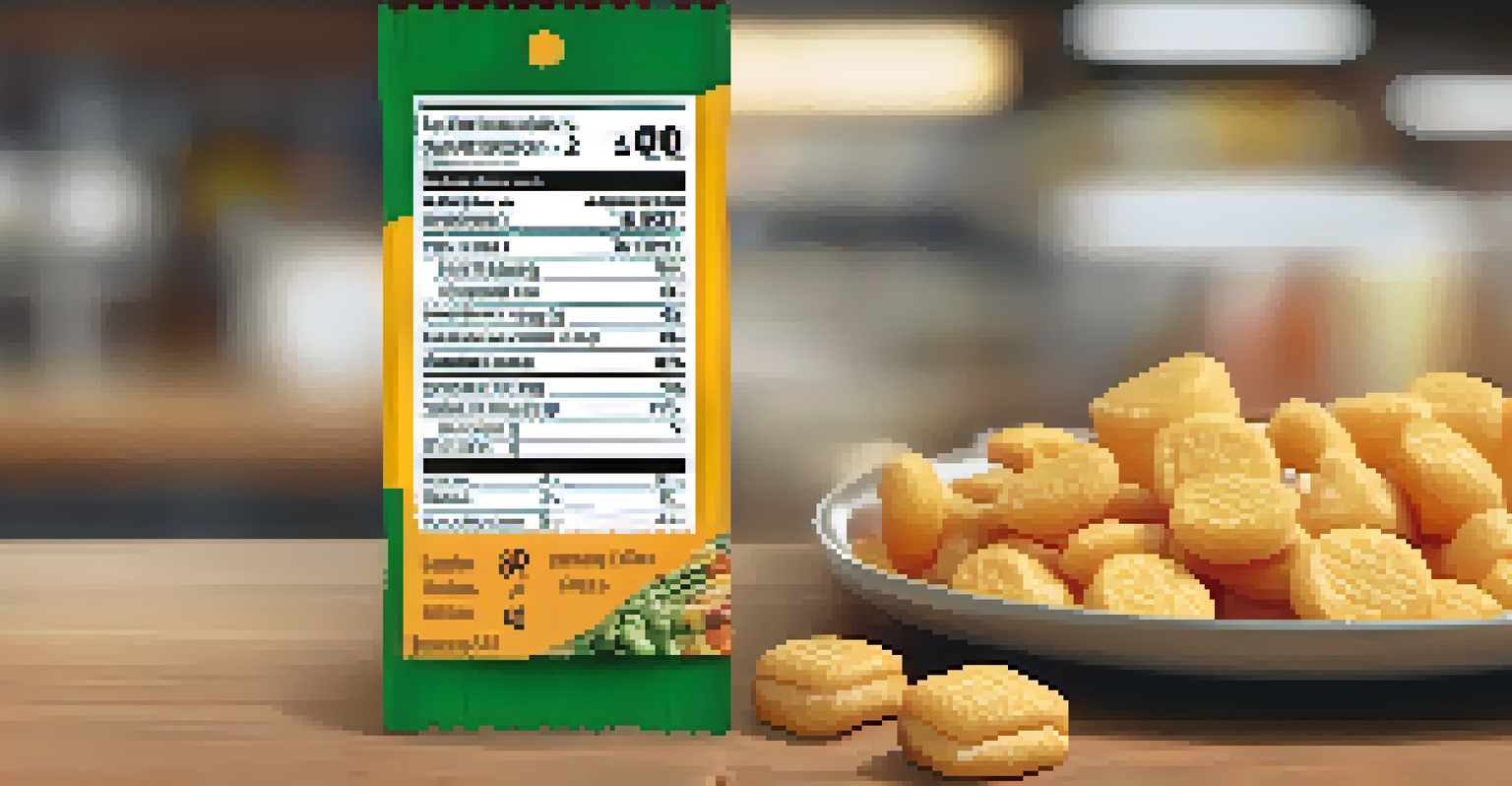 A close-up of a food label on a vegetarian snack, displaying the ingredient list and certifications, with snacks in the background.