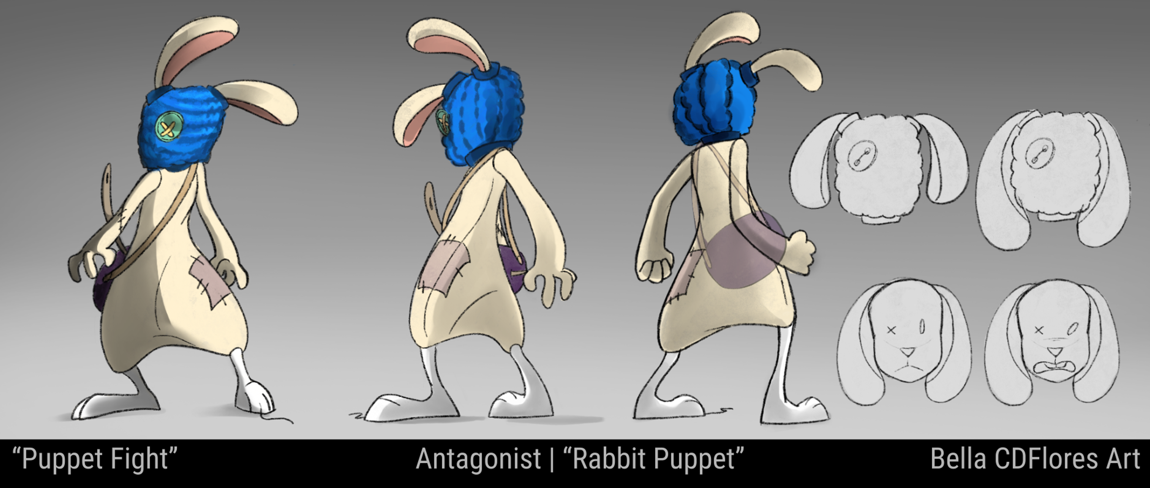 Puppet Fight; Character Concept and Background Art