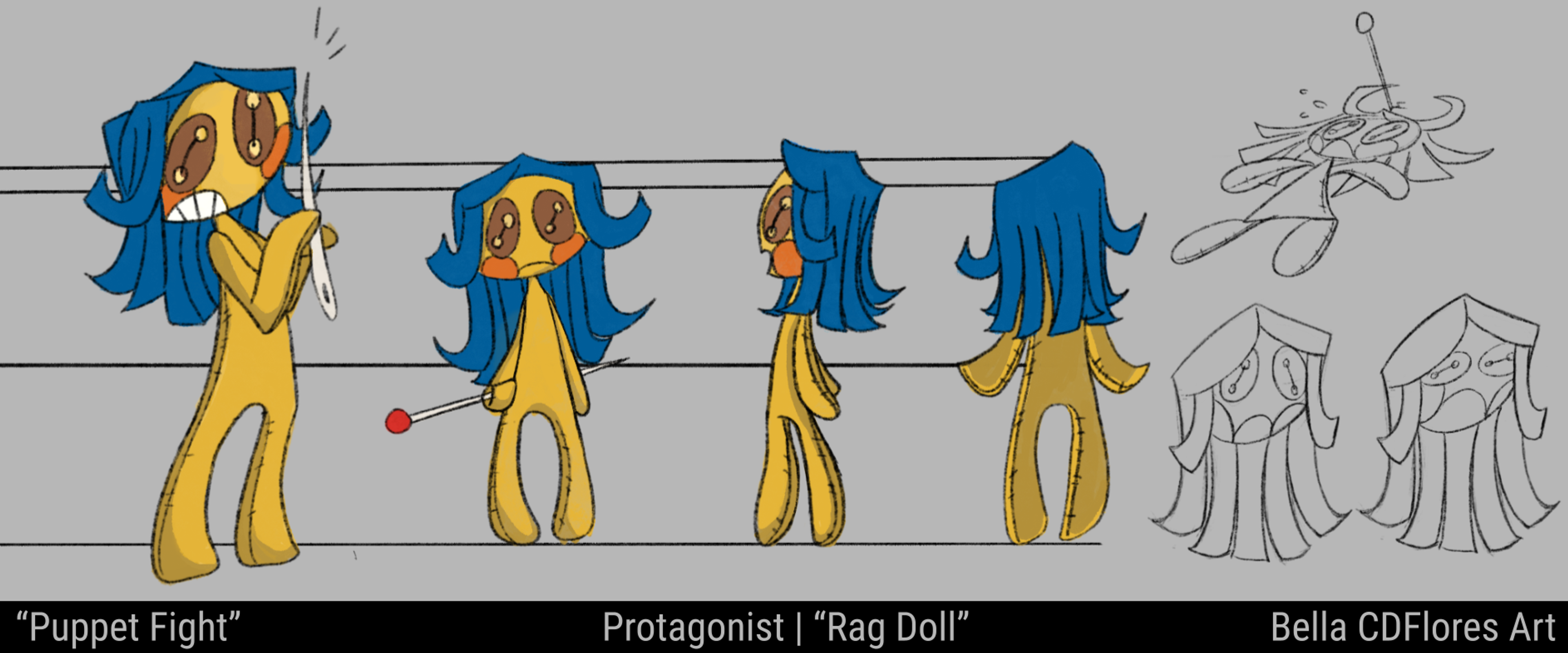 Puppet Fight; Character Concept and Background Art 2