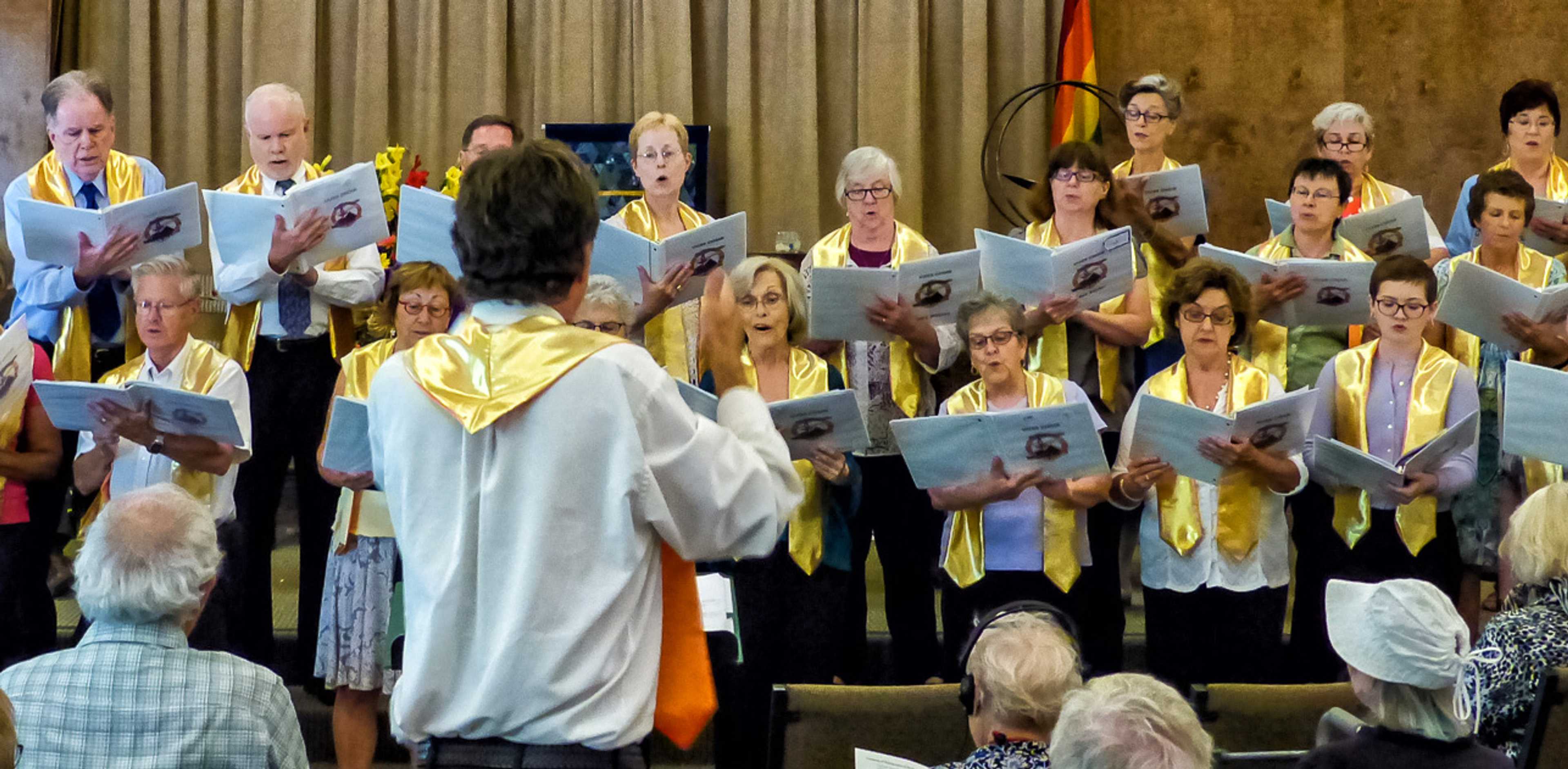 Members of the UUSS choir singing together