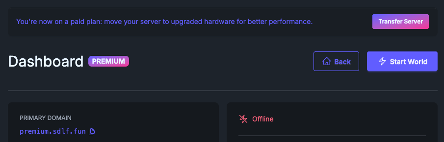 Transfer Server Banner